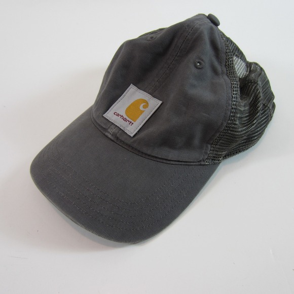 Carhartt Other - Carhartt Hat Cap Mens Snap Back Mesh Gray Logo Adjustable